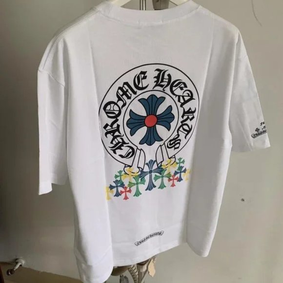 Whitechrome hearts Print Short Sleeve T-shirt